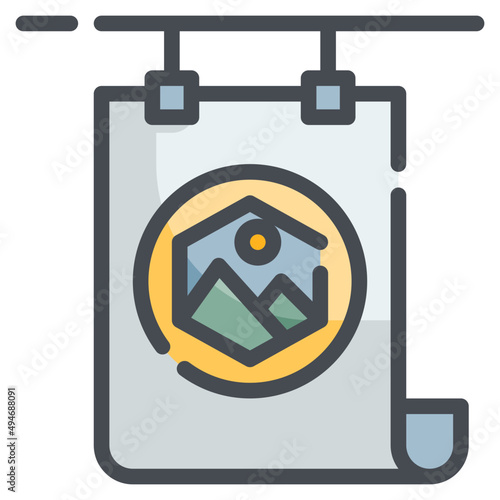 poster line icon