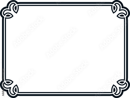 Border frame. Vector frame isolated on white background