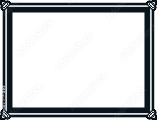 Border frame. Vector picture art frame isolated on white background