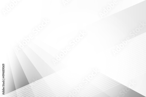 Abstract white and gray color, modern design background with geometric shape. Vector illustration. 