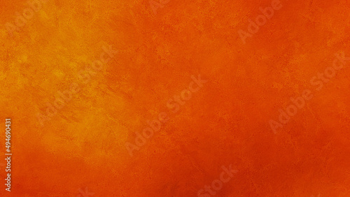 Bright Grunge Rough Wall Serious Orange with Dark Orange Colors Abstract Texture Background Building Wall Concept For Interior Wallpaper © lumata