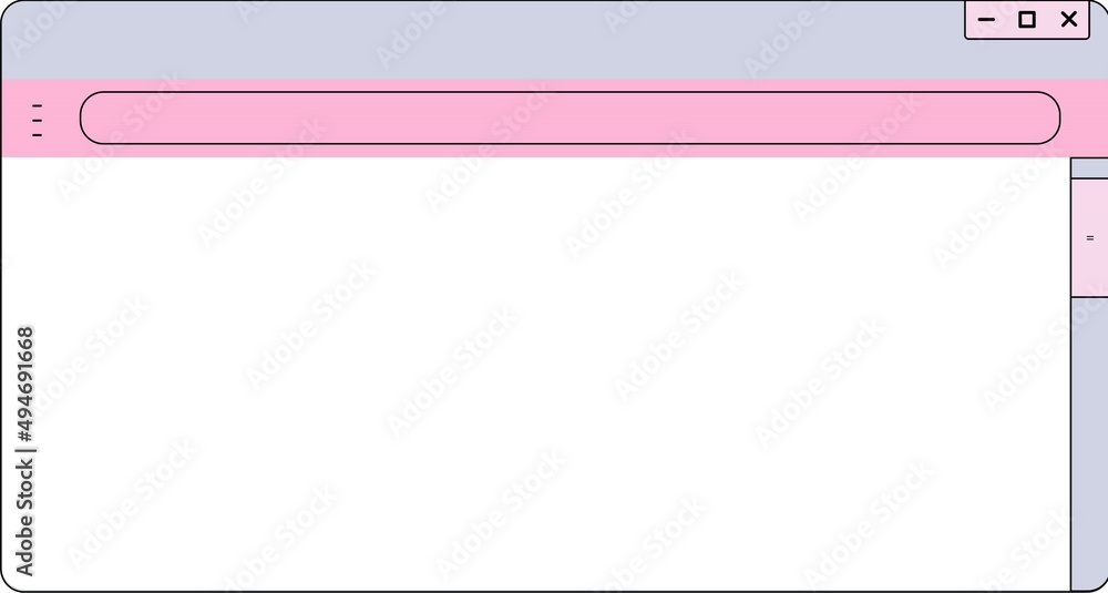 Browser window mockup pink theme with empty space Browser window mockup pink theme with empty space