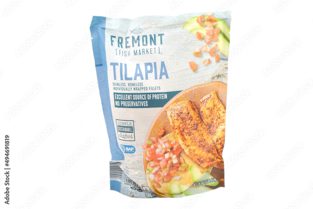 Fremon Fish Market Tilapia Frozen Fish Fillets Stock Photo Adobe Stock