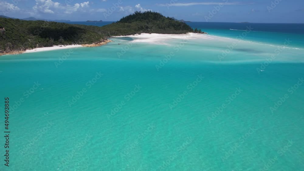 Aerial view of a beach in Whitsunday Islands Queensland Australia Aerial view of a beach in Whitsunday Islands Queensland Australia