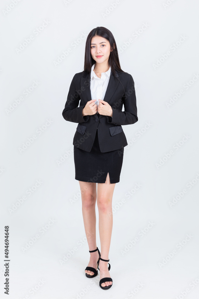 Entrepreneur pretty young asian woman ,business woman arms crossed on white background, Portrait positive successful confident beautiful young female. Entrepreneur pretty young asian woman ,business woman arms crossed on white background, Portrait positive successful confident beautiful young female.