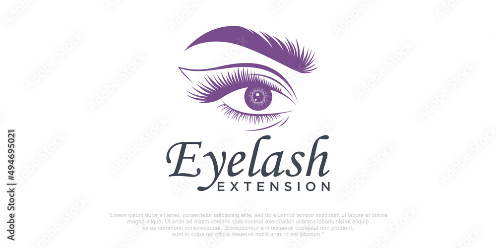 eyelash logo design for beauty with creative element eyelash logo design for beauty with creative element