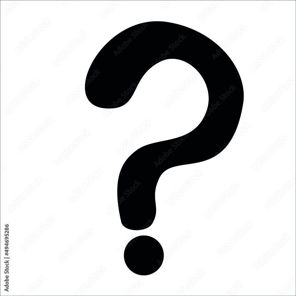 Black QuestionMark isolate on white background Black QuestionMark isolate on white background