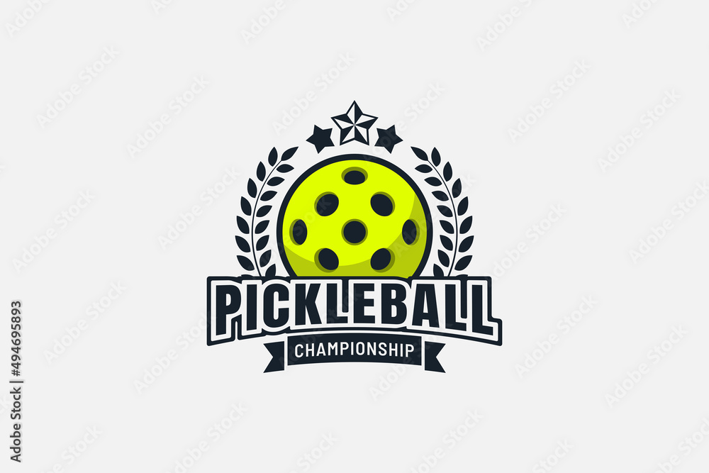 pickleball championship logo for any business Stock Vector Adobe Stock