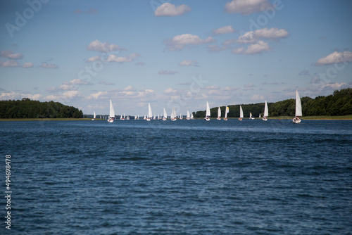 Fototapeta Naklejka Na Ścianę i Meble -  żeglarstwo mazurskie, Szlak wielkich jezior mazurskich