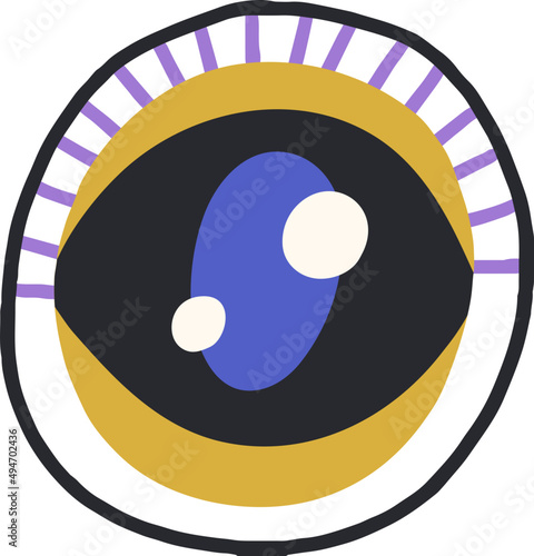 Magic Spiritual Eye Doodle Illustration