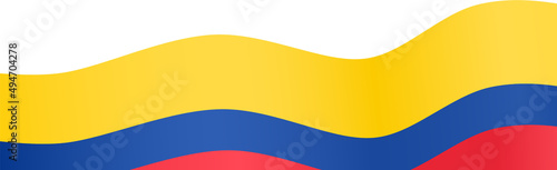 Colombia flag isolated on png or transparent background,Symbol of Colombia,template for banner,card,advertising ,promote,and business matching country poster, vector illustration