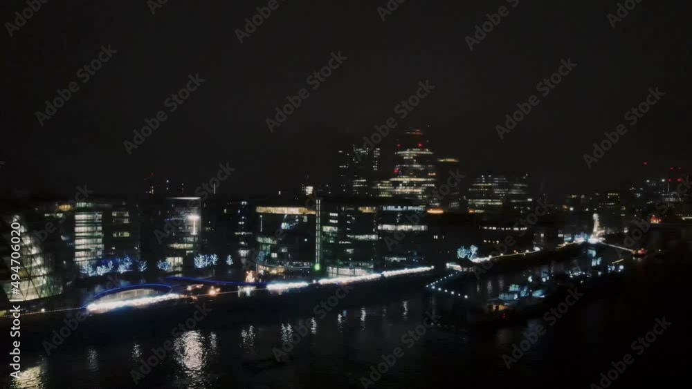 Aerial shot of the South of the river and London Bridge Aerial shot of the South of the river and London Bridge