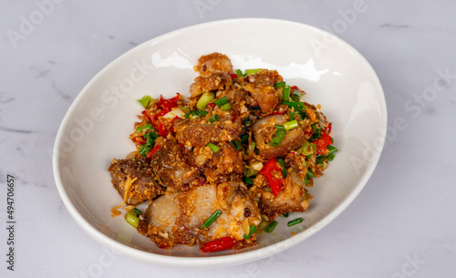 Mixed Thai Pork, Chicken and Seafood Dishes
