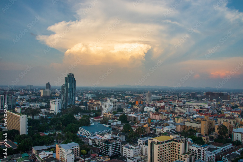The Cityscape of Pattaya District Chonburi Thailand Asia