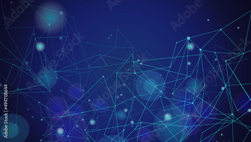 Digital technology background. Network connection dots and lines. Futuristic background for presentation.