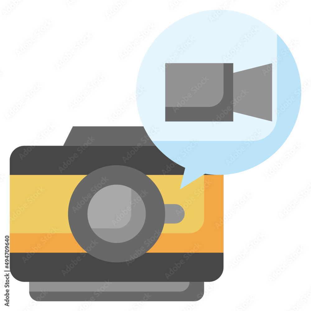 VIDEO flat icon,linear,outline,graphic,illustration