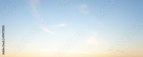  sky panorama Natural colors Evening sky Shine new day for Heaven, The light from heaven from the sky is mystery, In the twilight golden atmosphere, Modern sheet structure design, New Banner Web 2023