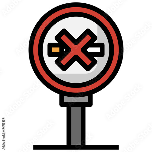 NO SMOKING filled outline icon,linear,outline,graphic,illustration