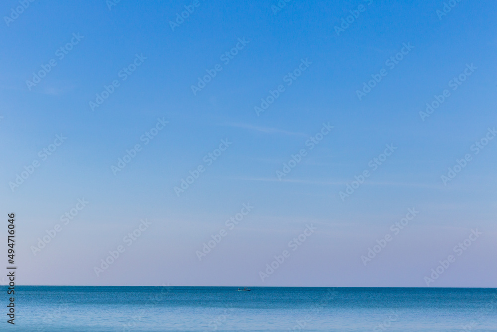 clear sea and blue sky