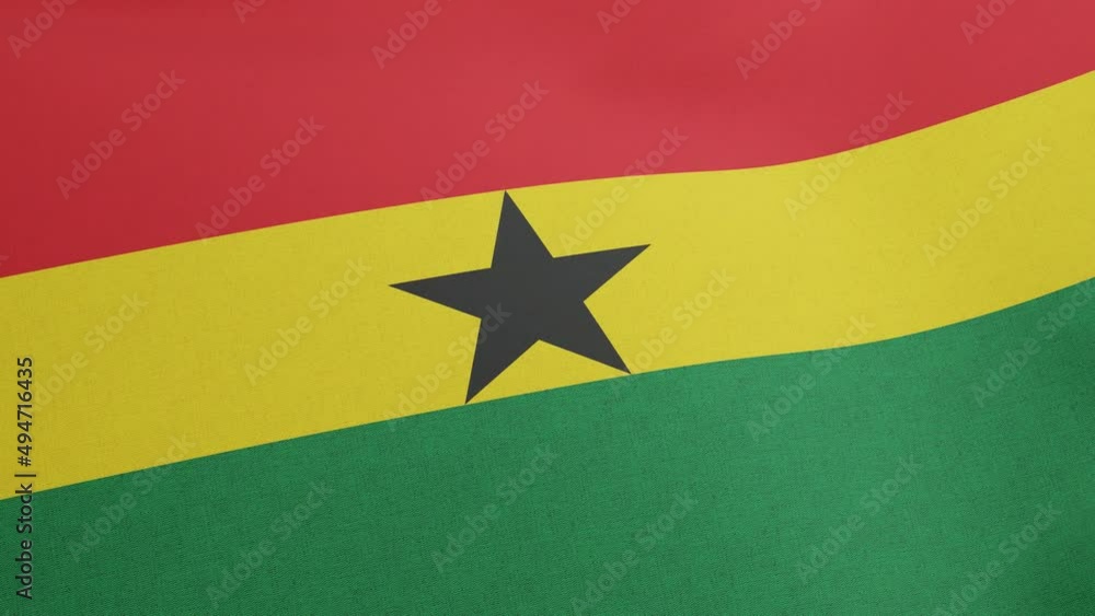 National Flag Of Ghana Waving Original Size And Colors 3D Render Ghana national-flag-of-ghana-waving-original-size-and-colors-3d-render-ghana