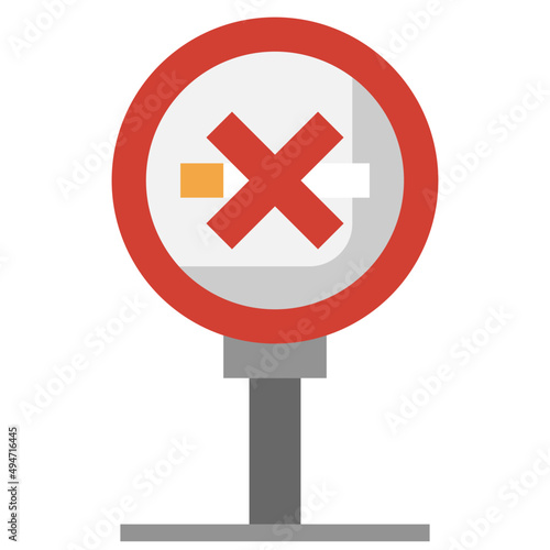 NO SMOKING flat icon,linear,outline,graphic,illustration