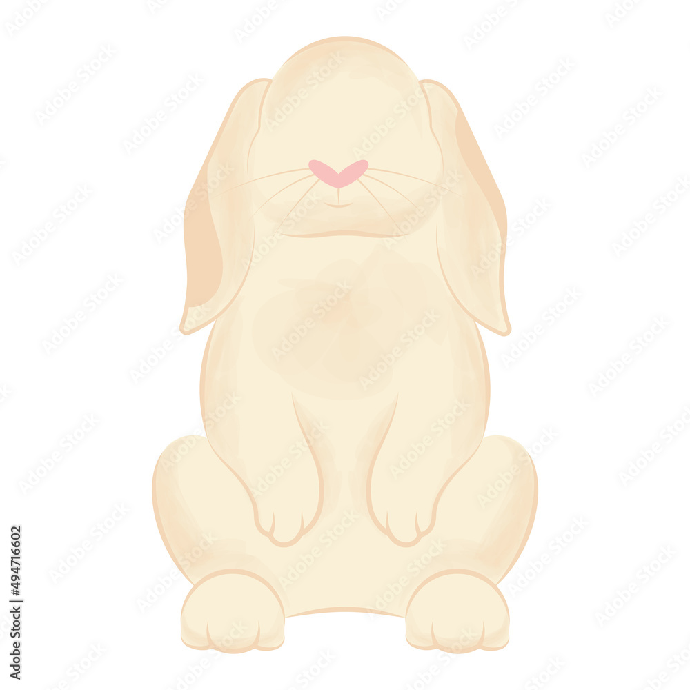 Obraz premium Isolated cute easter bunny animal Vector