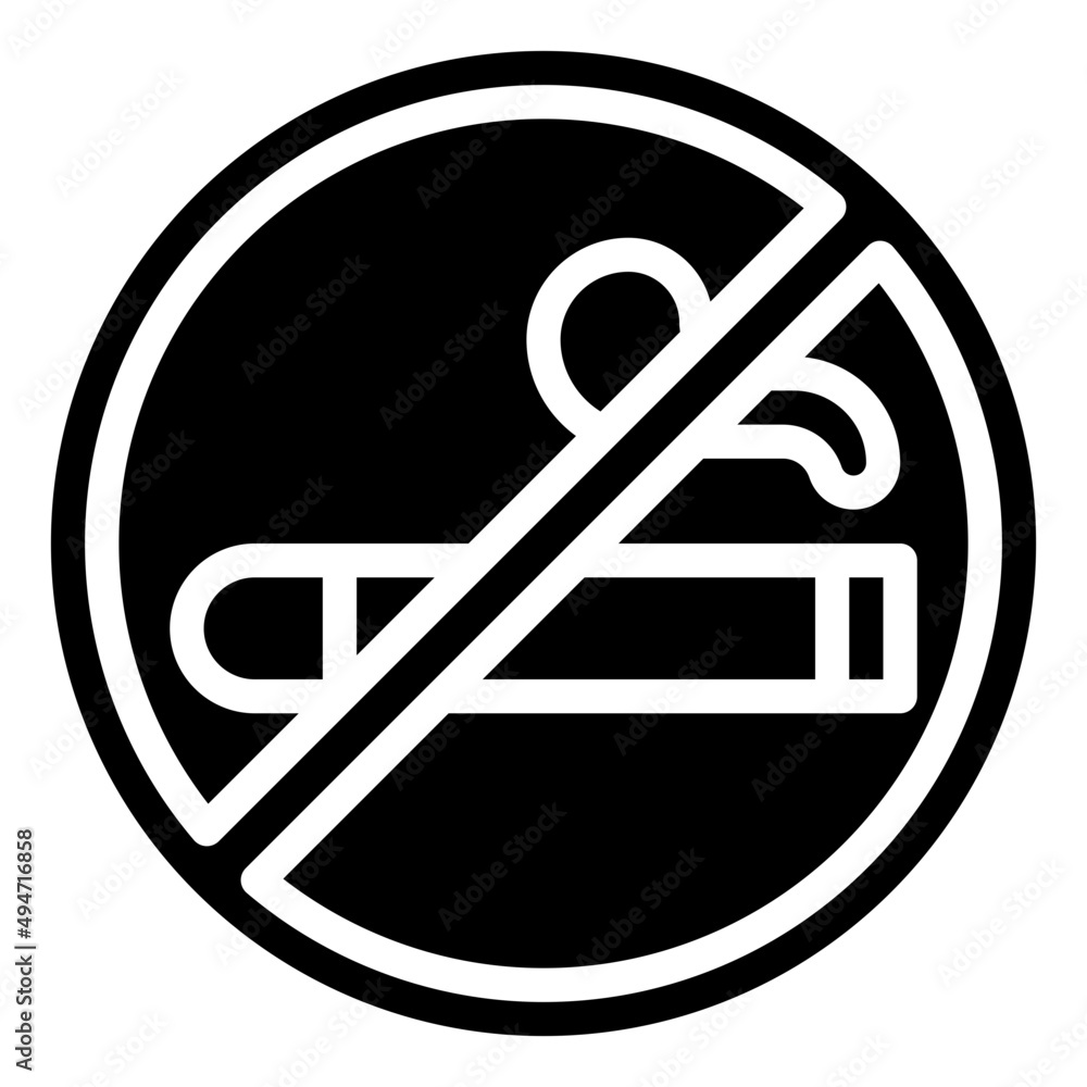 NO CIGAR glyph icon,linear,outline,graphic,illustration NO CIGAR glyph icon,linear,outline,graphic,illustration