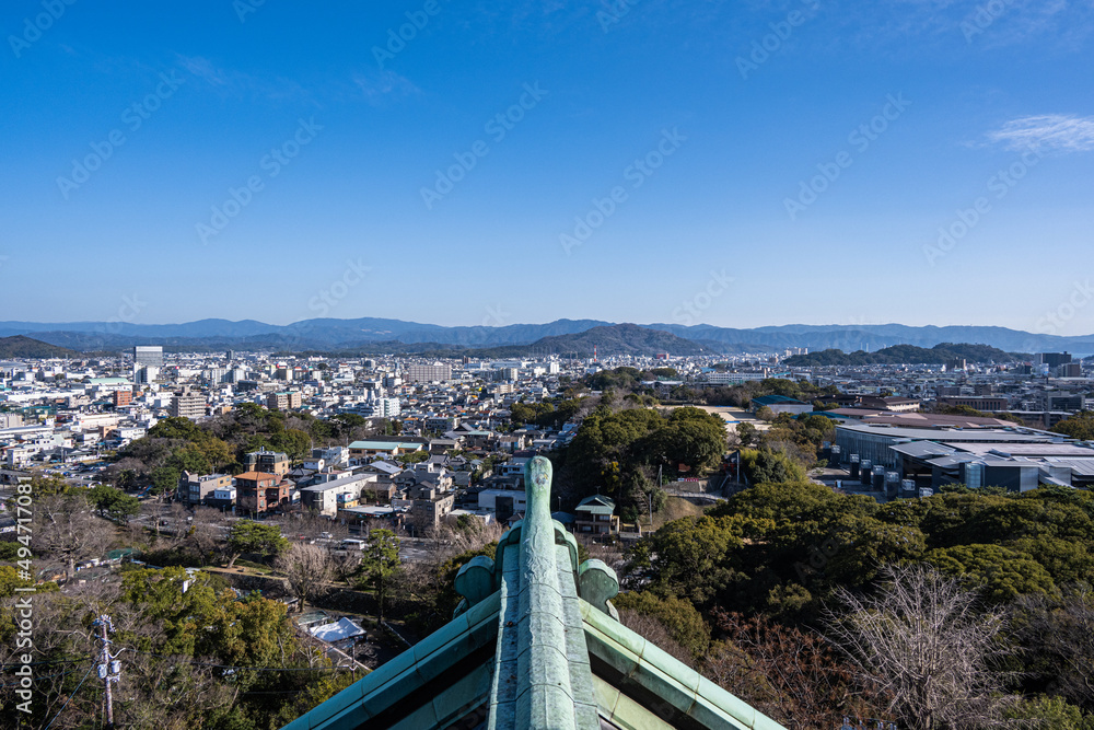 Fototapeta premium 和歌山城 - 天守閣からの眺望