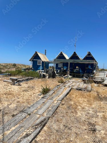 Wooden house on the beach