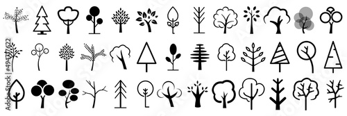 Tree icon vector mega set