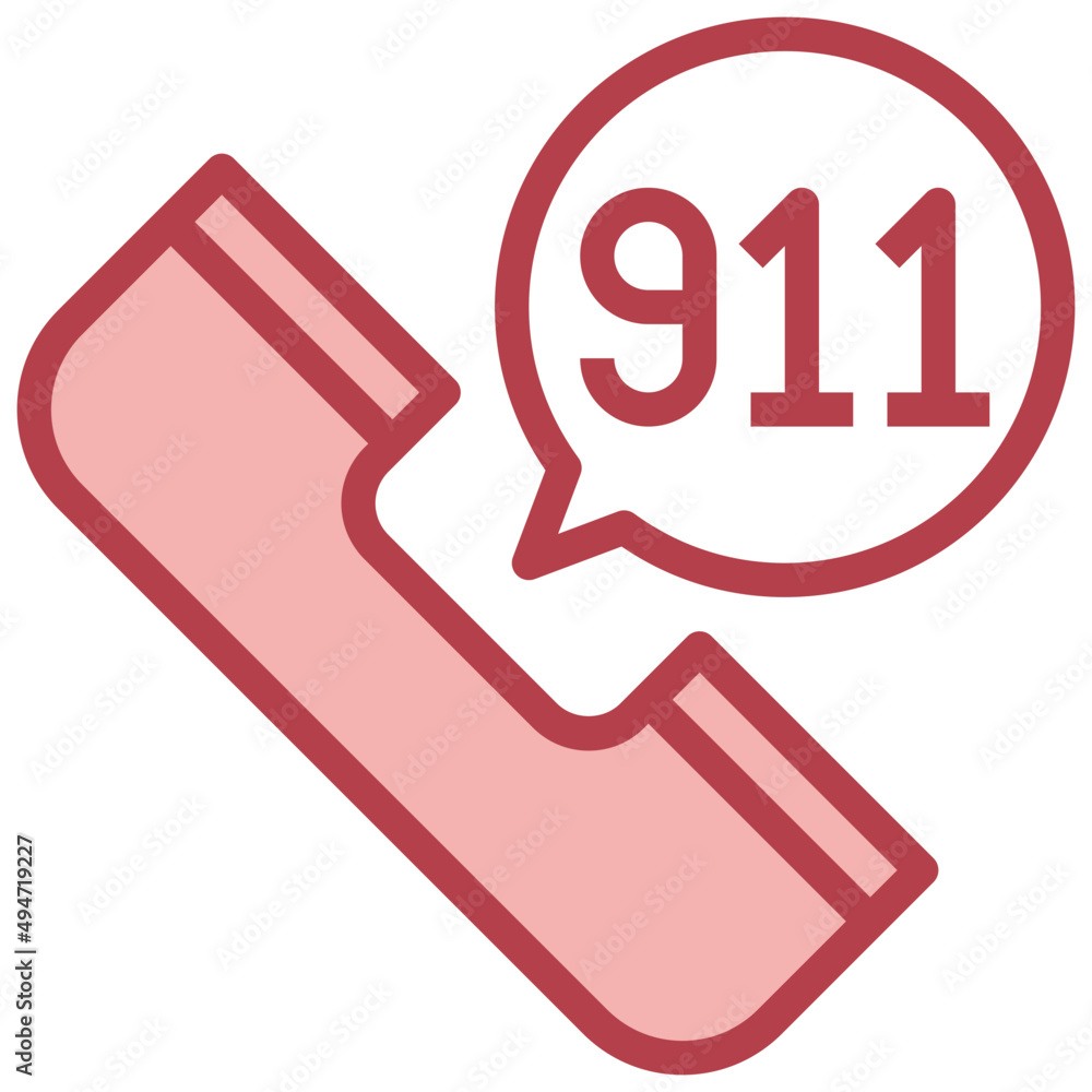 911 red line icon,linear,outline,graphic,illustration 911 red line icon,linear,outline,graphic,illustration