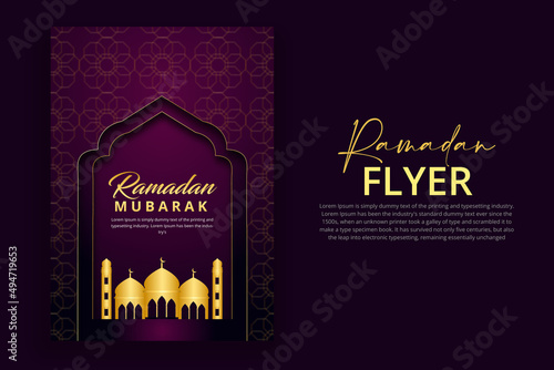 Ramadan Kareem creative flyer invitations
design 