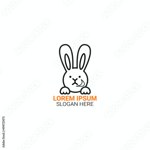 Creative Rabbit Logo Vector Royalty Free Cliparts