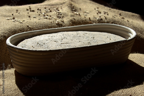 handmade bread, concept of traditional bread baking methods, selective focus