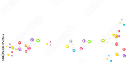 Social media marketing icons internet tags target
