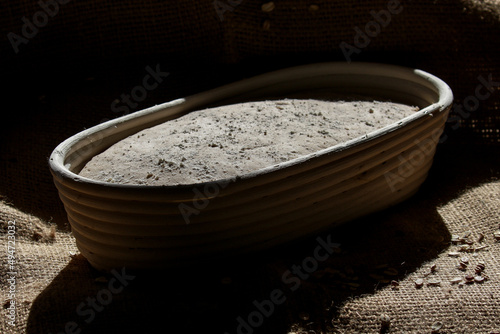handmade bread, concept of traditional bread baking methods, selective focus