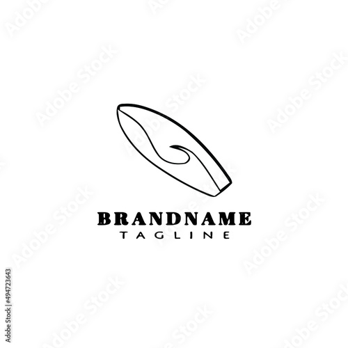 surfboard logo icon design template vector illustration