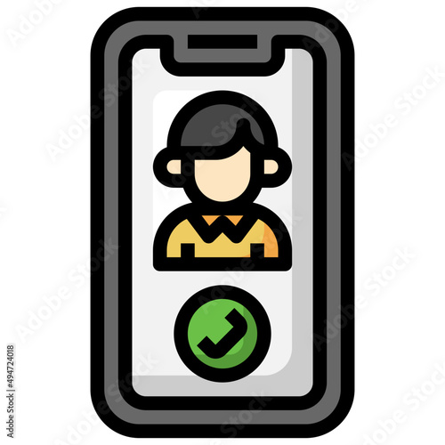 VIDEOCALL filled outline icon,linear,outline,graphic,illustration
