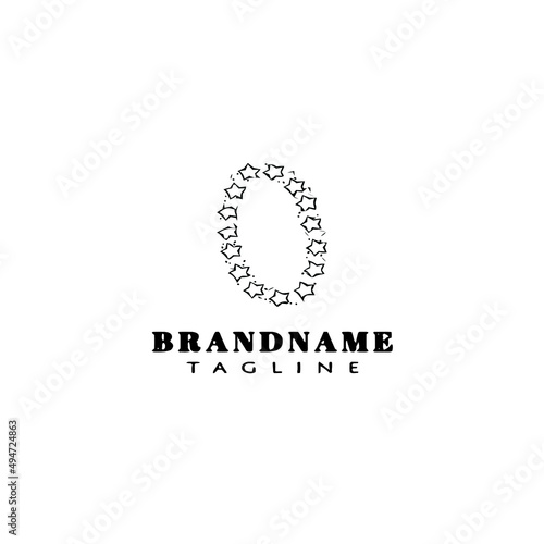hawaiian lei logo cartoon icon design template black isolated vector illustration