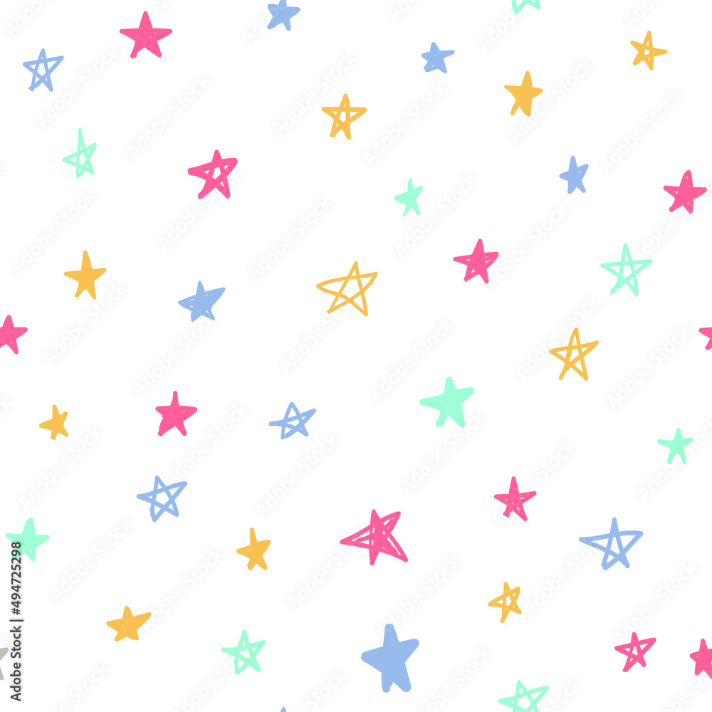 DOODLE SEAMLESS STAR PRINT FOR TODDLER AND GIRLS WEAR, CAN BE USE FOR WRAPPING PAPER ALSO DOODLE SEAMLESS STAR PRINT FOR TODDLER AND GIRLS WEAR, CAN BE USE FOR WRAPPING PAPER ALSO