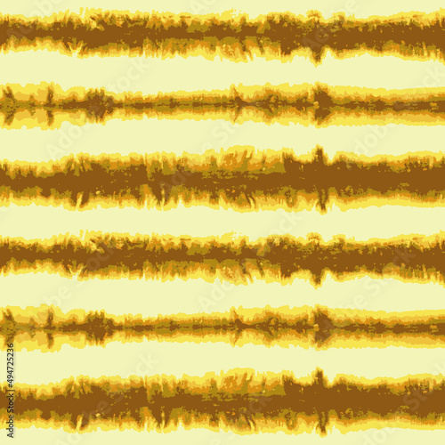 OCHER YELLOW WATER COLOUR SEAMLESS TIE DYE WAVE PATTERN IN VECTOR FILE