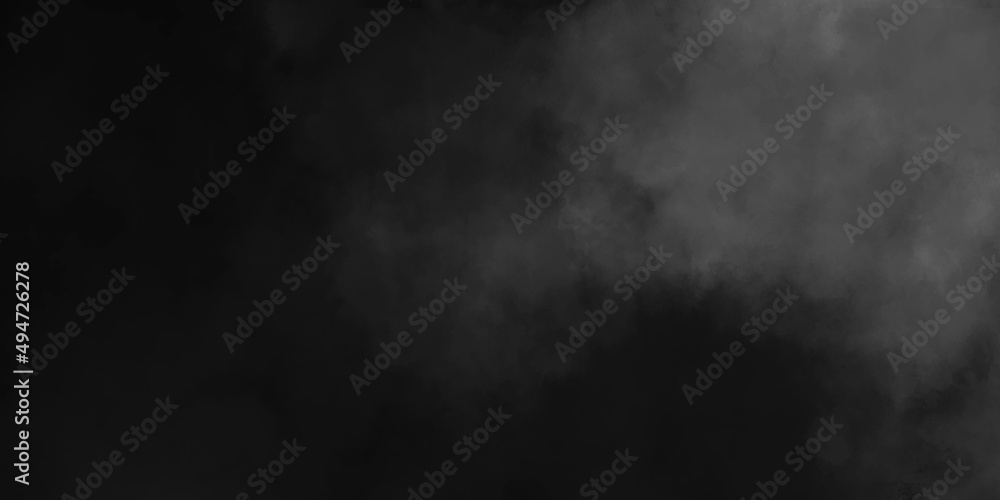 Abstract smoke steam moves on a black background . The concept of aromatherapy. Isolated white fog on the black background, smoky effect for photos and artworks. Beautiful grey watercolor grunge.     