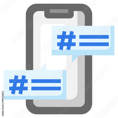 HASHTAG flat icon,linear,outline,graphic,illustration