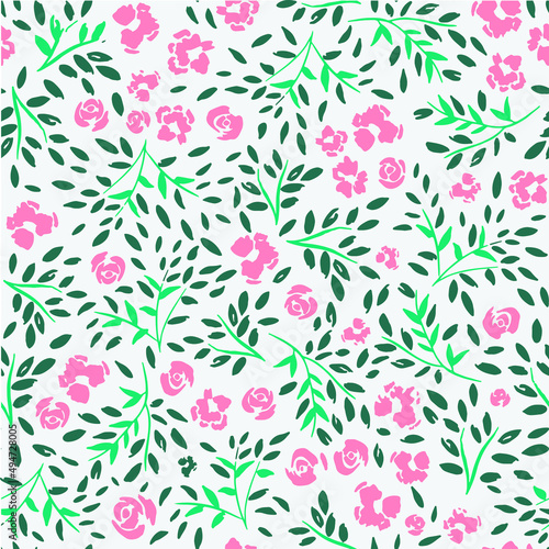 FLORAL SEAMLESS PATTERN IN EDITABLE VECTOR FILE