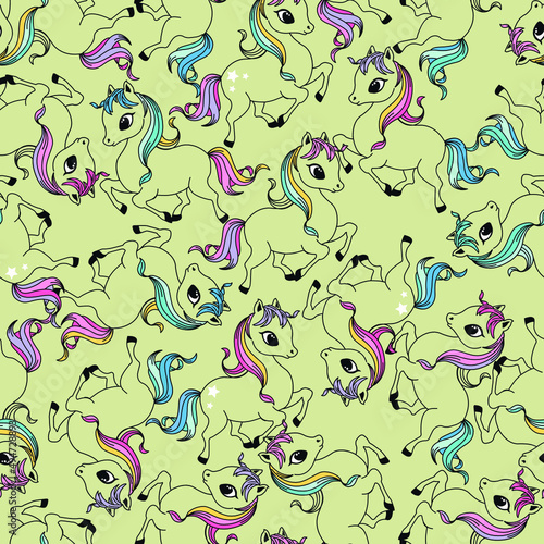 Wallpaper Mural PONY PATTERN FOR TEEN KIDS AND TODDLER GIRLS Torontodigital.ca