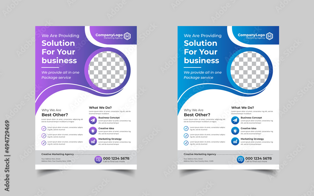 Modern Corporate business flyer template design set or a4 flyer template with blue, green, red, and yellow colors, marketing, business proposal, promotion flyer. Modern Corporate business flyer template design set or a4 flyer template with blue, green, red, and yellow colors, marketing, business proposal, promotion flyer.