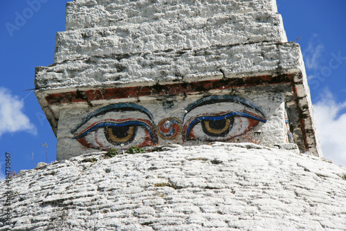 buddhist temple (Chendebji Chorten) in bhutan photo