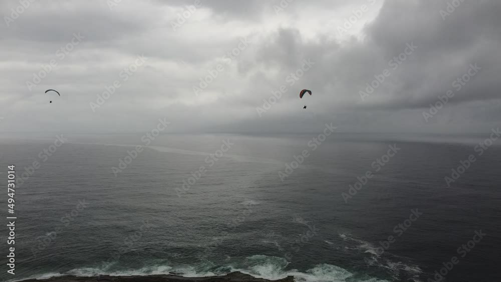 paragliding on the beach paragliding on the beach