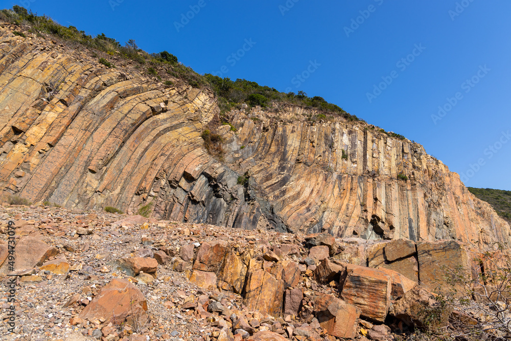 Fototapeta premium Hong Kong Geographical Park natural hexagonal column