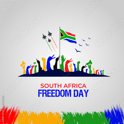 South Africa Freedom Day. 27 April. Template for background, banner, card, poster. vector illustration.